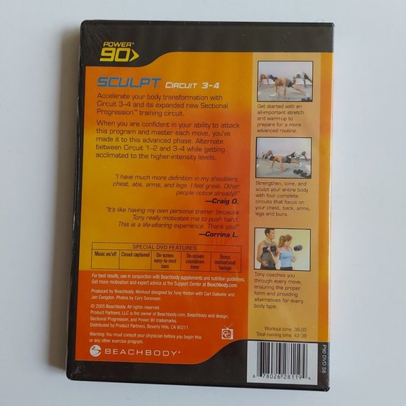 *NEW* Set of 3 Beachbody Power 90 DVD's - SEALED - Picture 5 of 8